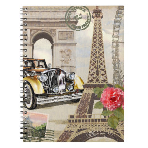 Carnet Paris poster vintage. vintage, poster, paris, vieu