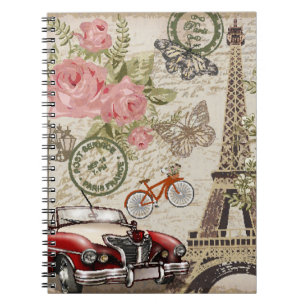 Carnet Paris Vintage : Style carte postale