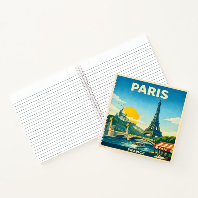 Carnet Paris Vintage Travel Poster Notebook (Intérieur)