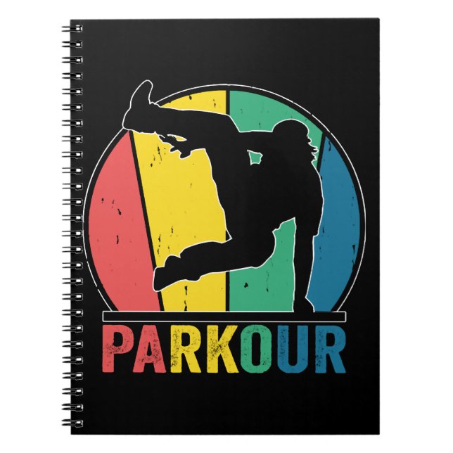 Carnet Parkour Free Running Training Traceur Retro (Devant)