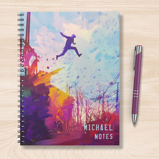 Carnet Parkour Urban Free Running Modern Art Personnalisé (Créateur téléchargé)
