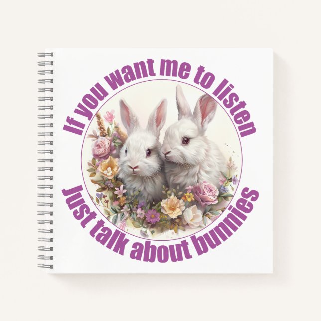 Carnet Parlez de lapins amusants (Devant)