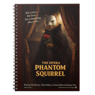 Carnet Parodie de l'Opéra Fantôme Écureuil