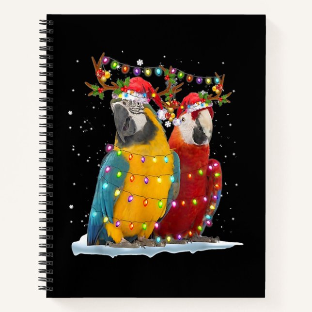 Carnet Parrot Reindeer Xmas Ornements de Noël légers (Devant)