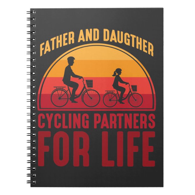 Carnet Partenaires de vélo père et fille pour la vie (Devant)