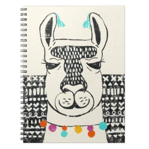 Carnet Parti Llama - Portrait