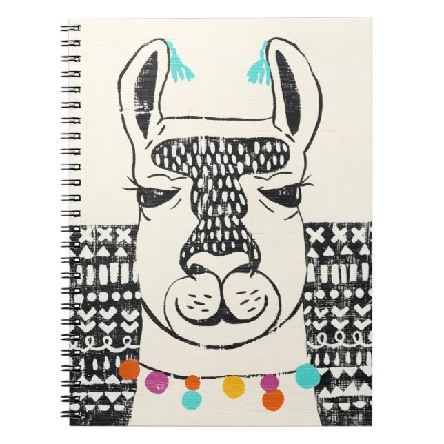 Carnet Parti Llama - Portrait (Devant)