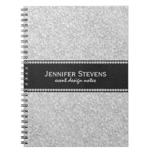 Carnet Parties scintillant Blanche Et Étincelle Accents N