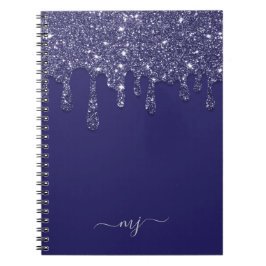 Carnet Parties scintillant bleue marine moderne élégant