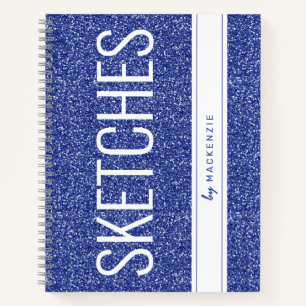 Carnet Parties scintillant bleue Sparkly Sketchbook Nom p