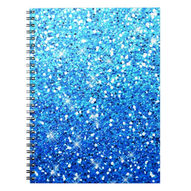 Carnet Parties scintillant bleues Étincelles Texture (Devant)