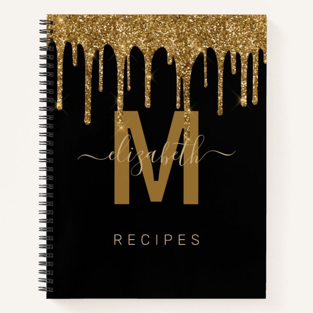 Carnet Parties scintillant Chic Gold Driving Monogramme R (Devant)
