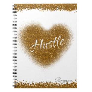 Carnet Parties scintillant d'or HUSTLE Heart Glamor Carne