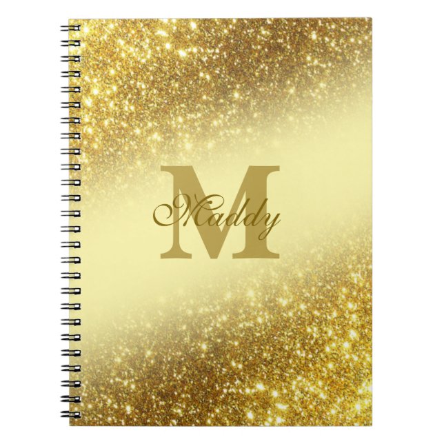 Carnet parties scintillant d'or personnalisé iPhone / coq (Devant)