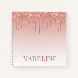 Carnet Parties scintillant d'or Rose moderne tendance
