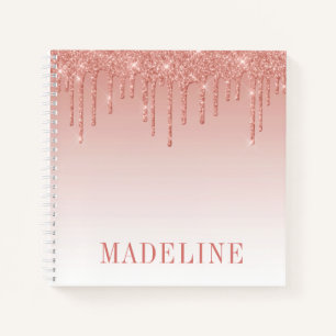 Carnet Parties scintillant d'or Rose moderne tendance