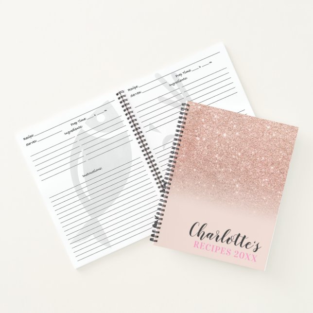 Carnet parties scintillant d'or rose ombre scintillante r (Intérieur)