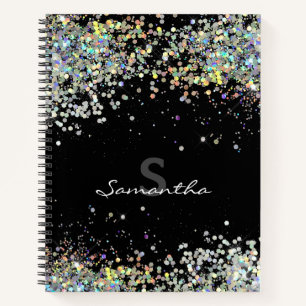 Carnet Parties scintillant Girl Nom personnalisé Monogram