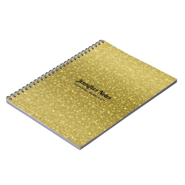 Carnet Parties scintillant Gold Retro Et Étincelles (Côté gauche)
