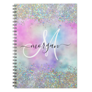 Carnet Parties scintillant holographique Rainbow Pastels 