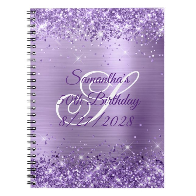 Carnet Parties scintillant Lumière Purple Foil 50e annive (Devant)