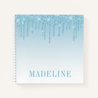 Carnet Parties scintillant moderne moderne tendance Bleu 