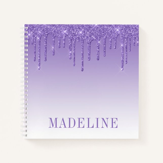 Carnet Parties scintillant moderne tendance pourpre à la  (Devant)