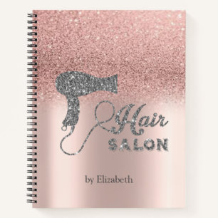 Carnet Parties scintillant Ombre Rose Gold Coeurs, Sèche-