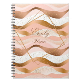Carnet Parties scintillant or rose brossé