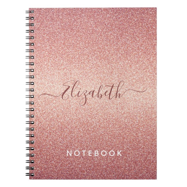 Carnet parties scintillant or rose étincelante glam rose  (Devant)