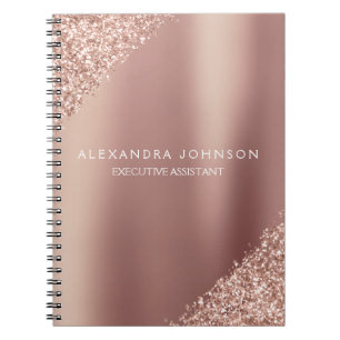 Carnet Parties scintillant or rose   Parties scintillant 