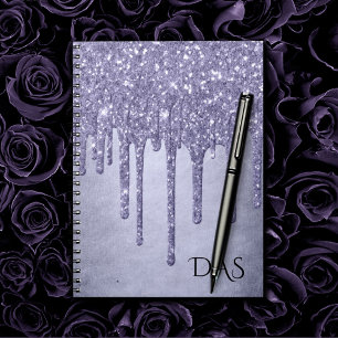 Carnet Parties scintillant pourpre de séchage Monogramm