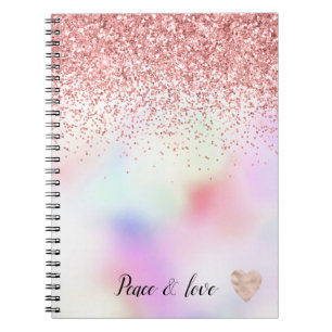 Carnet Parties scintillant rose arc-en-ciel violette Unic