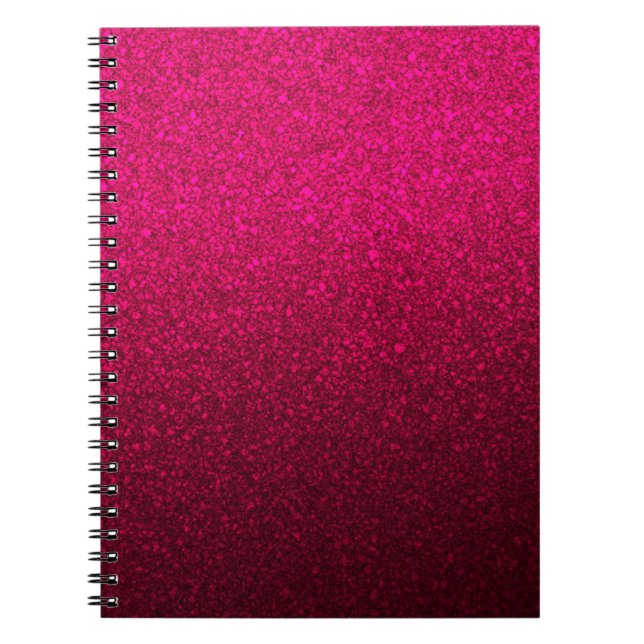 Carnet Parties scintillant rose chaud (Devant)