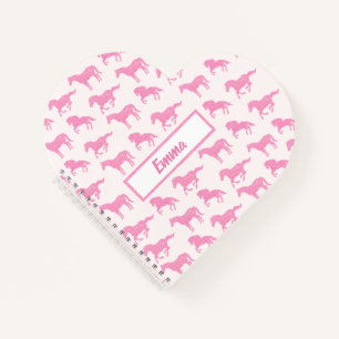 Carnet Parties scintillant rose Cheval Motif Petite fille