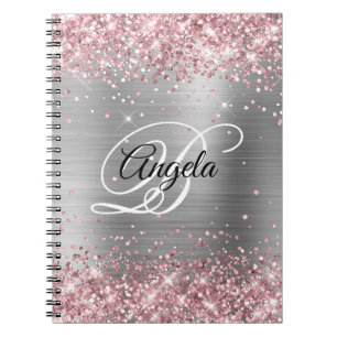 Carnet Parties scintillant rose clair Métallo Argent Fanc