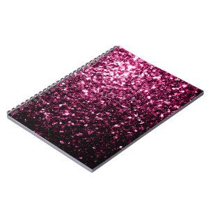 Carnet Parties scintillant rose foncé brillant