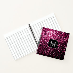 Carnet Parties scintillant rose foncé brillant scintille