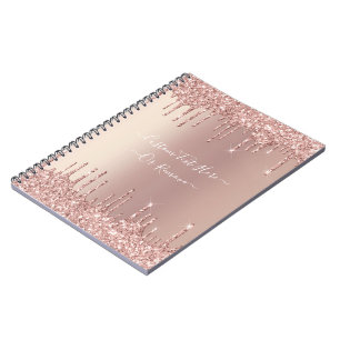 Carnet Parties scintillant rose Gold Blush Éclats Texte p
