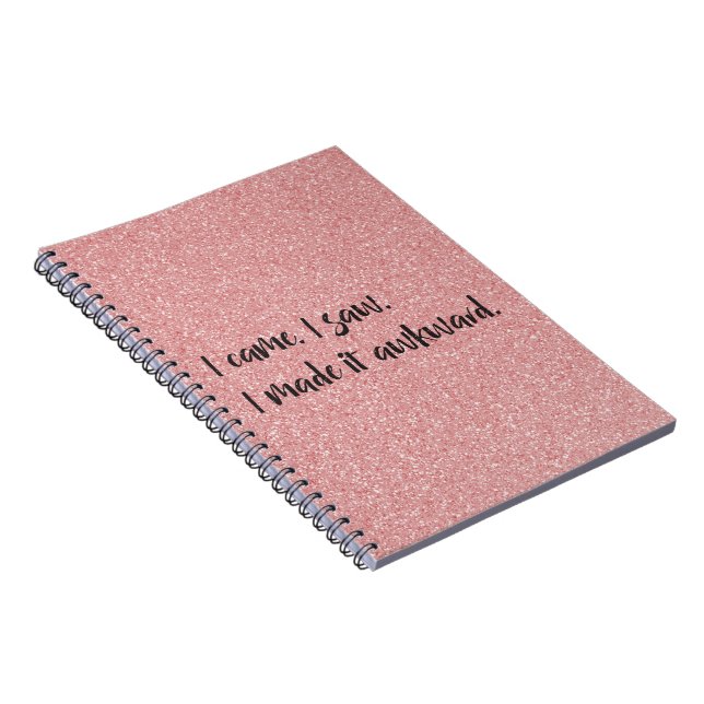 Carnet Parties scintillant Rose Je L'Ai Fait Awkward Carn (Côté Droit)