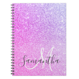 Carnet Parties scintillant rose moderne étincelles Nom pe