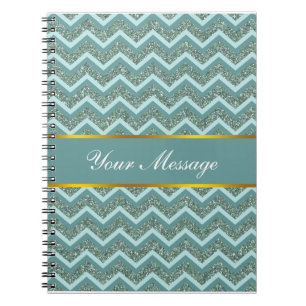 Carnet Parties scintillant turquoise