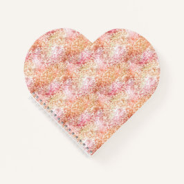 Carnet Parties scintillant Unicorne Peach Rose