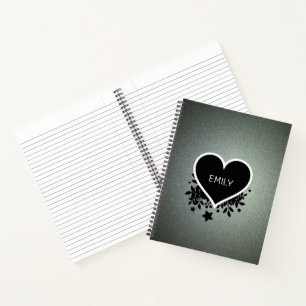 Carnet Parties scintillant verte gris moderne