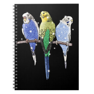 Carnet Parties scintillantes de perruche de perruche