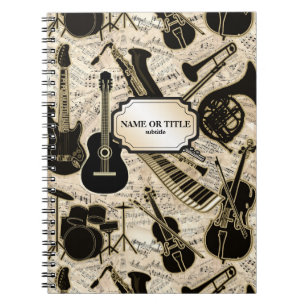 Carnet Partition et instruments Black/Gold ID481