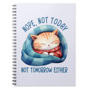 Carnet Pas aujourd'hui, pas demain - Introververted Humou