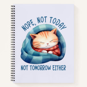 Carnet Pas aujourd'hui, pas demain - Introververted Humou