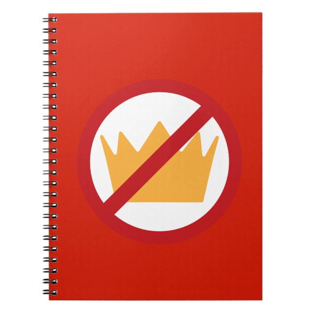 Carnet PAS DE ROIS ! Rouge anti-Trump (Devant)