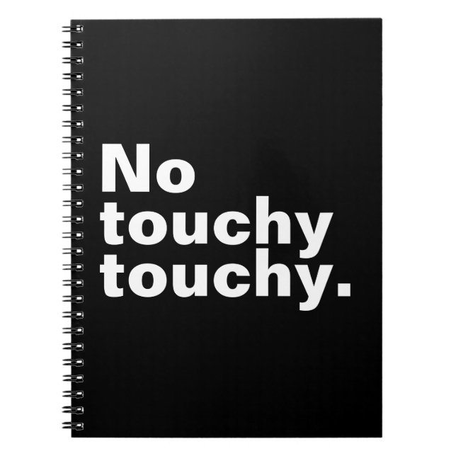 Carnet Pas de toucher amusant drôle de design introverti (Devant)